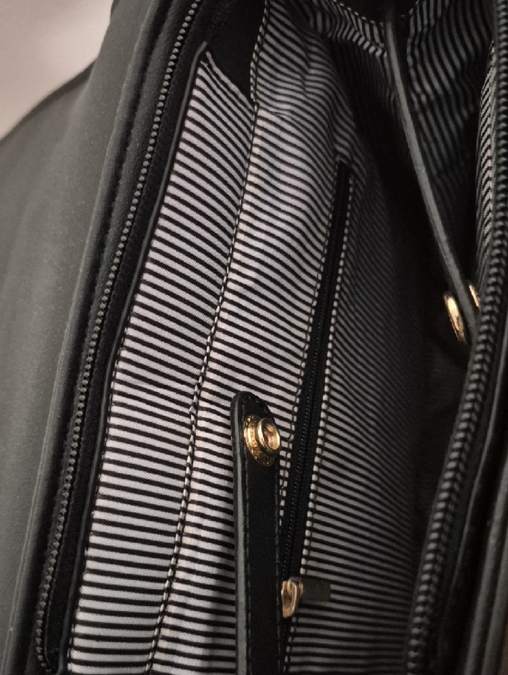 Women's Colorblock Backpack in Black and Blush - Picture 9 of 12